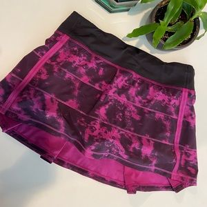 NWOT Lululemon purple black tennis skirt